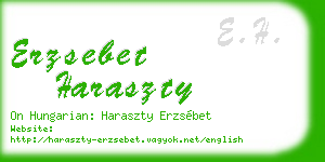erzsebet haraszty business card