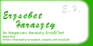 erzsebet haraszty business card